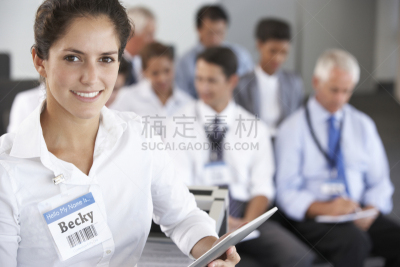 会议,女商人,见面问候,胸卡,商务研讨会,商务,女人,青年女人,20到29岁