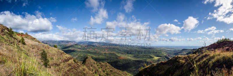 外米亚峡谷,水平画幅,无人,全景,太平洋岛屿,外露阿峡谷,考艾岛,户外,海洋,哈纳雷山谷