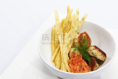 红花菜豆,肉丸,水平画幅,无人,清新,美味食品,碗,蔬菜,番茄沙司,健康食物