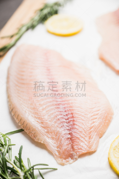 生食,罗非鱼,案板,鱼片,酸,牛排,清新,自然界的状态,鱼肝油,香料