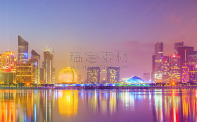 杭州,新城市,浙江省,全球财政,城市扩张,石油管道,商务,旅途,照明设备,现代