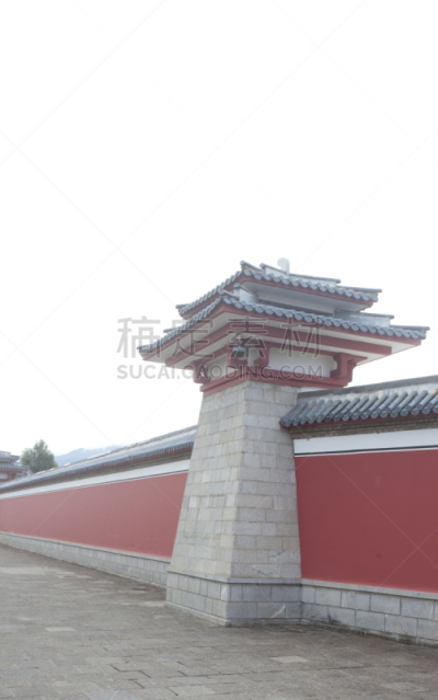 大理,宝塔,著名景点,杭州,云南省,垂直画幅,墙,古老的,古典式