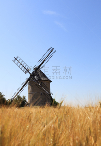 风车,垂直画幅,无人,传统,古典式,户外,乡村风格,田地,过时的,著名景点