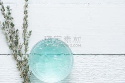 化妆用品,沐浴露,薄荷醇,面霜,香波,留白,水平画幅,高视角,无人,spa美容