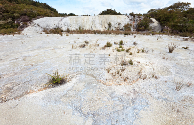 熔岩,梯田,新西兰,orakei korako geyserland resort,怀卡多区,丰盛湾,硫磺,水平画幅,山,无人