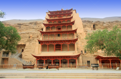 敦煌,建筑,甘肃省,远古的,地名,水平画幅,无人,古典风格,摄影