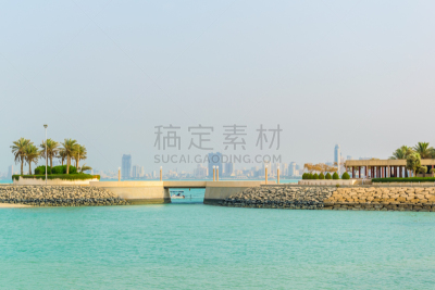 都市风景,绿色,科威特,填海造地,爱达荷公园岛,环境保护,公园,波斯湾,池塘,园林
