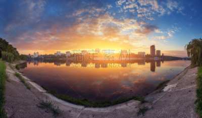 顿涅茨克,天空,非凡的,都市风景,自然,蓝色,全景,乌克兰,黄昏,云