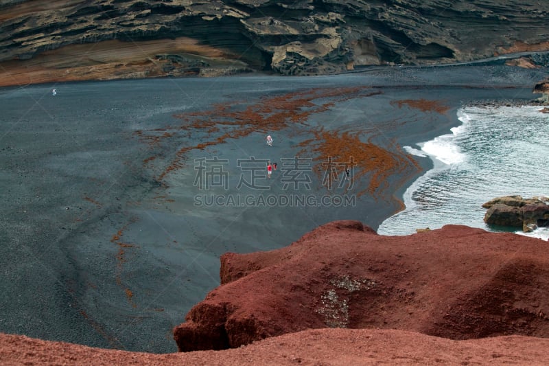 兰萨罗特岛,西班牙,加那利群岛,timanfaya national park,东方石景花园,自然,水,旅游目的地,水平画幅,地形