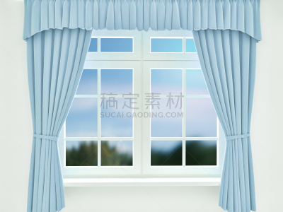 蓝色,拉凡他那石拱,窗帘,三维图形,美,新的,边框,水平画幅,古老的,家庭生活