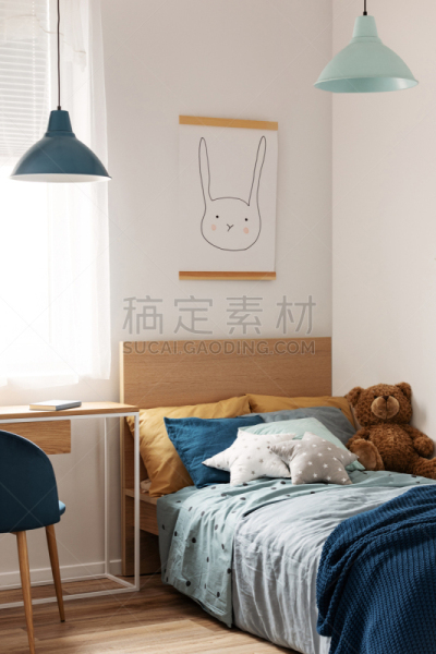 舒服,蓝色,卧室,唇形科,蜡笔画,童年,泰迪熊,边框,软垫,玩具