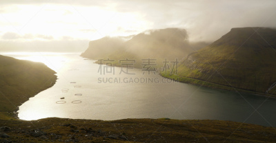 法罗群岛,柱状岩石,山,大西洋,徒步旅行,地形,极端地形,户外,曙暮光,陡峭