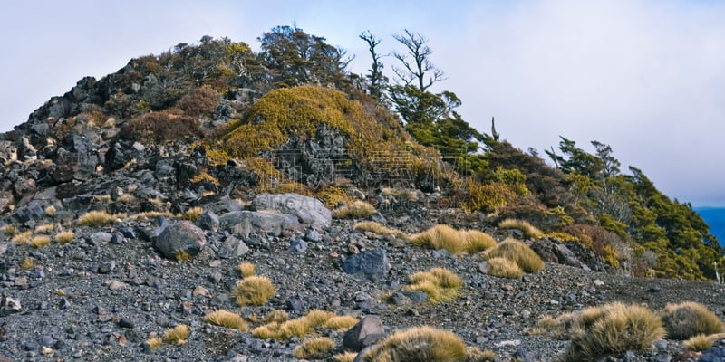 岩石,安德伍德,山,新西兰,水平画幅,无人,全景,鲁阿佩胡山,户外,打字机