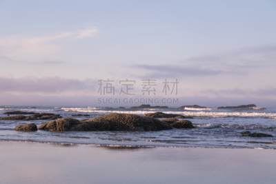 华盛顿州,卡拉洛赫海滩,宁静,黎明,美国西北太平洋地区,世界遗产,云,禅宗,户外,自然