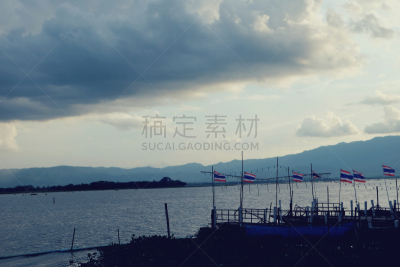 云景,曙暮光,河流,天空,地形,俄亥俄河,华贵,青蛙,草,水库