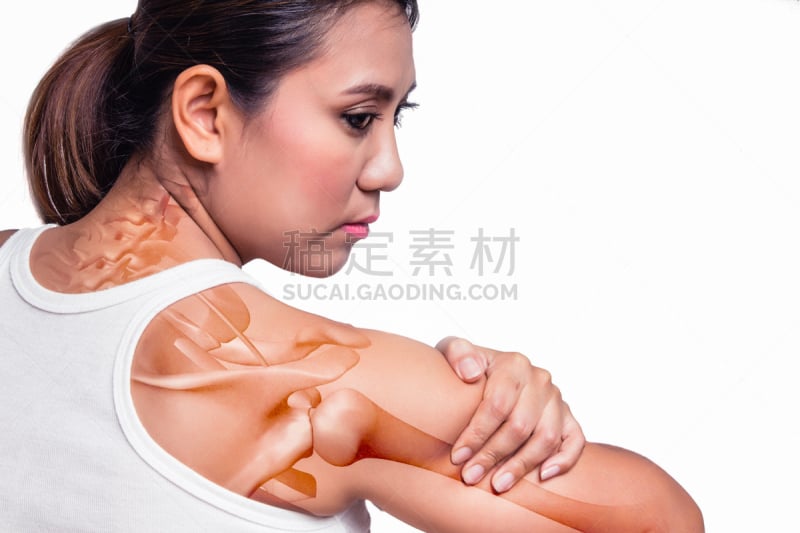 痛苦,肩,女人,身体受伤,脊骨神经科矫正,人类骨架,四肢,水平画幅,努力,人类肌肉