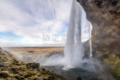 seljalandsfoss waterfall,冰岛国,飘然,野生动物,自然美,北欧,流水,河流,瀑布