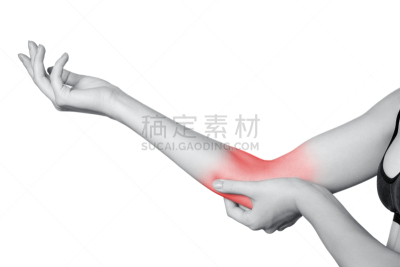 肘,痛苦,白色背景,黑白图片,视角,分离着色,青年女人,红辣椒,点连成线,摄影