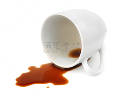 撒出,咖啡,斑驳的,马克杯,粗心的,玷污的,分离着色,浓咖啡,杯,陶瓷制品