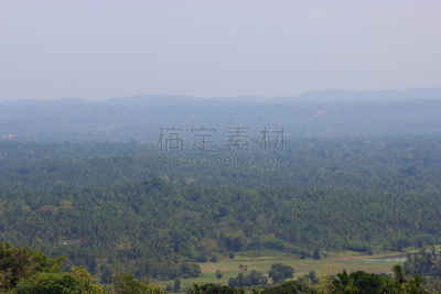 山,风景,绿色,远距离,索马,中央省,卡帕锡安山脉,天空,水平画幅