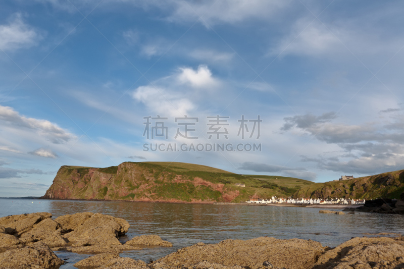 苏格兰,乡村,海洋,水,天空,美,休闲活动,水平画幅,无人,本兰小镇