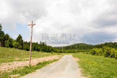 小路,克罗地亚,松木,森林,勒马前行,越野赛跑,单车道,前进的道路,天空,公园