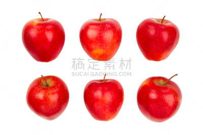 红色,苹果,水平画幅,无人,生食,组物体,特写,白色,清新,闪亮的