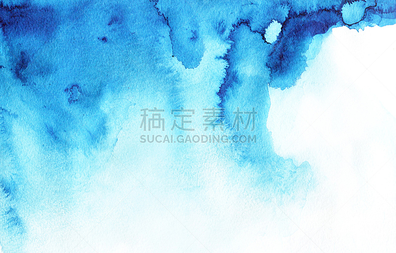 抽象 图像 青绿色 水彩背景 点状 玷污的 墨水 笔触 湿 水彩颜料图片素材下载 稿定素材