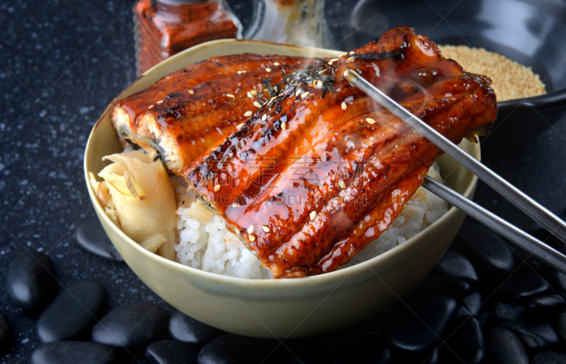 咸水鳗,格子烤肉,米,日本,鳗蒲烧,鳗鱼,茨城县,茨城,鳗鱼寿司,煤