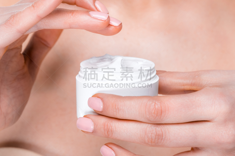 面霜,女人,女式运动背心,奶油,分离着色,身体护理和美容,美,彩妆,水平画幅,美人