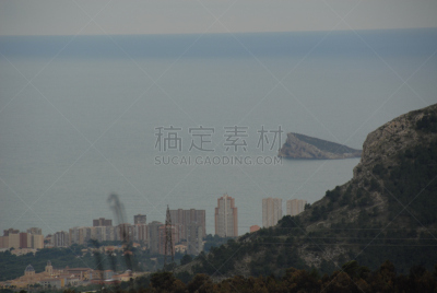 贝尼东,白色海岸,阿利坎特省,天空,水平画幅,无人,乡村,海港,蓝色,古老的