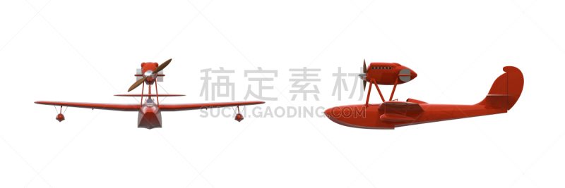 水上飞机,1920年-1929年,背景分离,复古风格,飞机,三维图形,天空,绘画插图,螺旋桨
