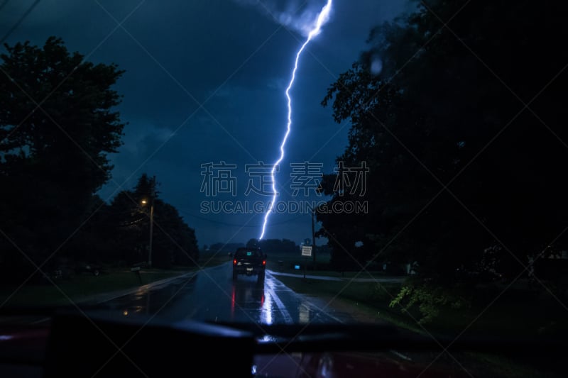 暴风雨,天气,水平画幅,风暴追逐者,伊利诺斯州,环境,雷雨,追赶,摄影,闪电