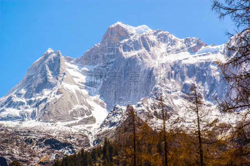 昌平,山谷,四姑娘山,水平画幅,旅行者,户外,山,牧场,四川省,2015年