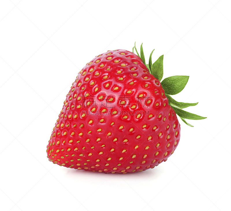 草莓,白色背景,水平画幅,无人,生食,特写,甜点心,白色,清新,叶子