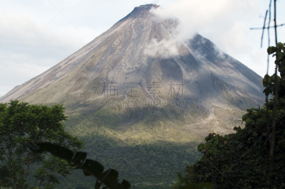 阿雷纳火山,哥斯达黎加,自然,火山,水平画幅,地质学,风景,灰,户外,火山口