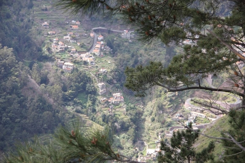 修女,葡萄牙,山谷,马德拉,户外,风景,图像,水平画幅,视角,山