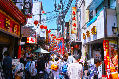 中华街,旅游目的地,人,群众,行人,旅行者,户外,水平画幅,著名景点,2015年