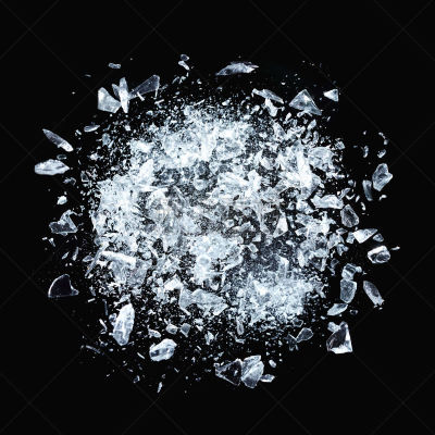 水晶球,冰,水晶,碎玻璃,尖利,球体,破碎的,黑色背景,罗马尼亚,部分