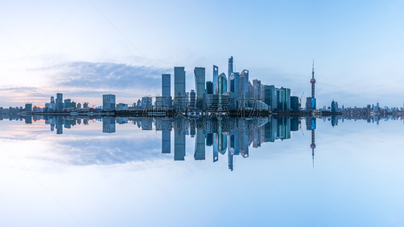 黄浦江,上海,著名景点,陆家嘴,浦东,办公室,水,天空,水平画幅,无人
