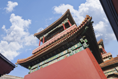 亭台楼阁,北京,雍和宫,雍和宫店,天空,灵性,水平画幅,无人,古老的,过去