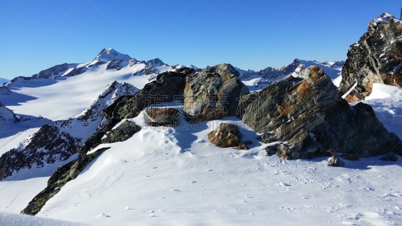 岩石,多层效果,风,奥地利,雪,冰河时代,背景,天空,晴朗,冰