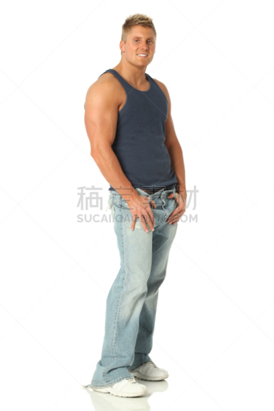休闲装,分离着色,带环,举重训练,背景分离,仅男人,肖像,一个人,仅一个男人,从容态度