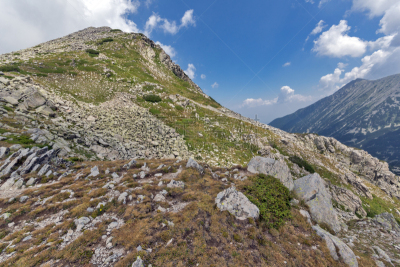 山,山口,全景,非凡的,班斯科,皮林山脉,水平画幅,无人,夏天,户外
