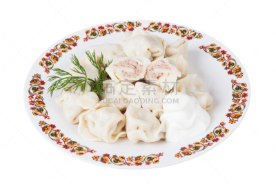 乌克兰,肉,盘子,分离着色,饺子,意大利饺子,煮食,水平画幅,洋葱