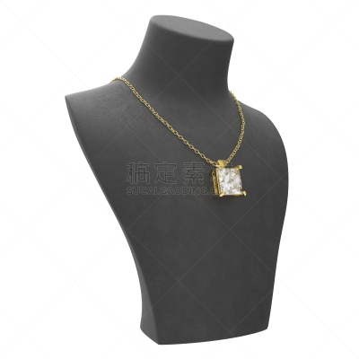 项链,绘画插图,黄金,人造模特,钻石,三维图形,黑色,链,美,宝石