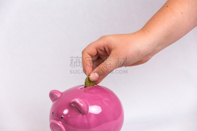小猪扑满,黄金,女孩,粉色,邮筒投信口,澳大利亚文明,退休金,储蓄,水平画幅,户外
