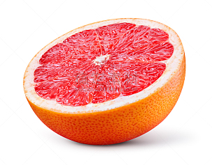 葡萄柚,清新,背景分离,水果,白色背景,分离着色,一半的,柚子,香橼,农业