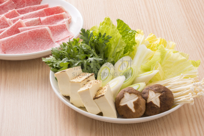 寿喜烧,日本,盘子,波特派,大理石状肉,饮食,桌子,水平画幅,无人,高级西餐