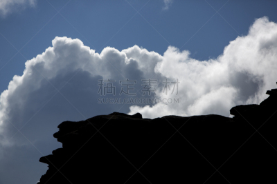 罗赖马山,云景,悬崖,天空,水平画幅,超现实主义的,早晨,阴影,户外,反差